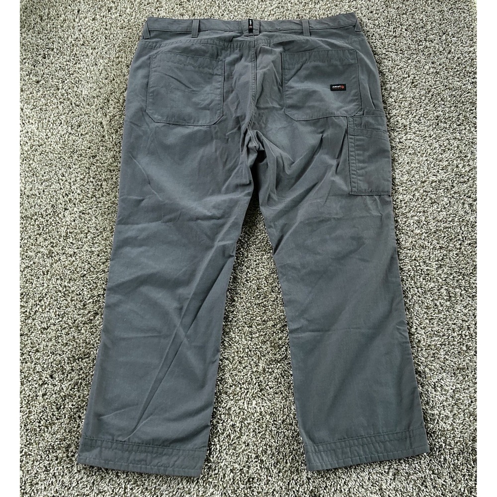 Ariat FR M4 Relaxed Boot Work Pants Mens 42x30 Gray Ripstop Flame Resistant EUC - Picture 4 of 8